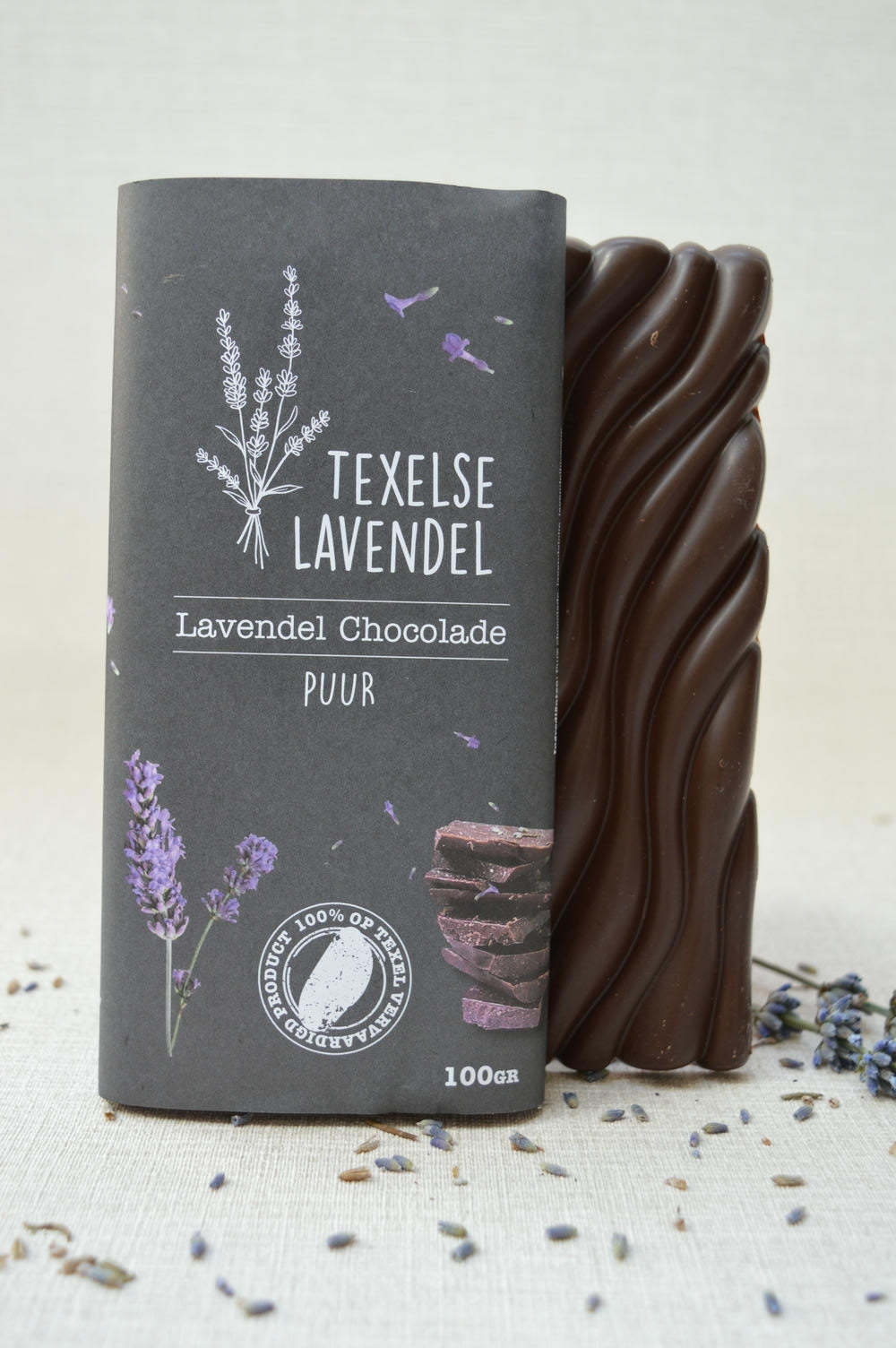 Lavendel pure chocoladereep